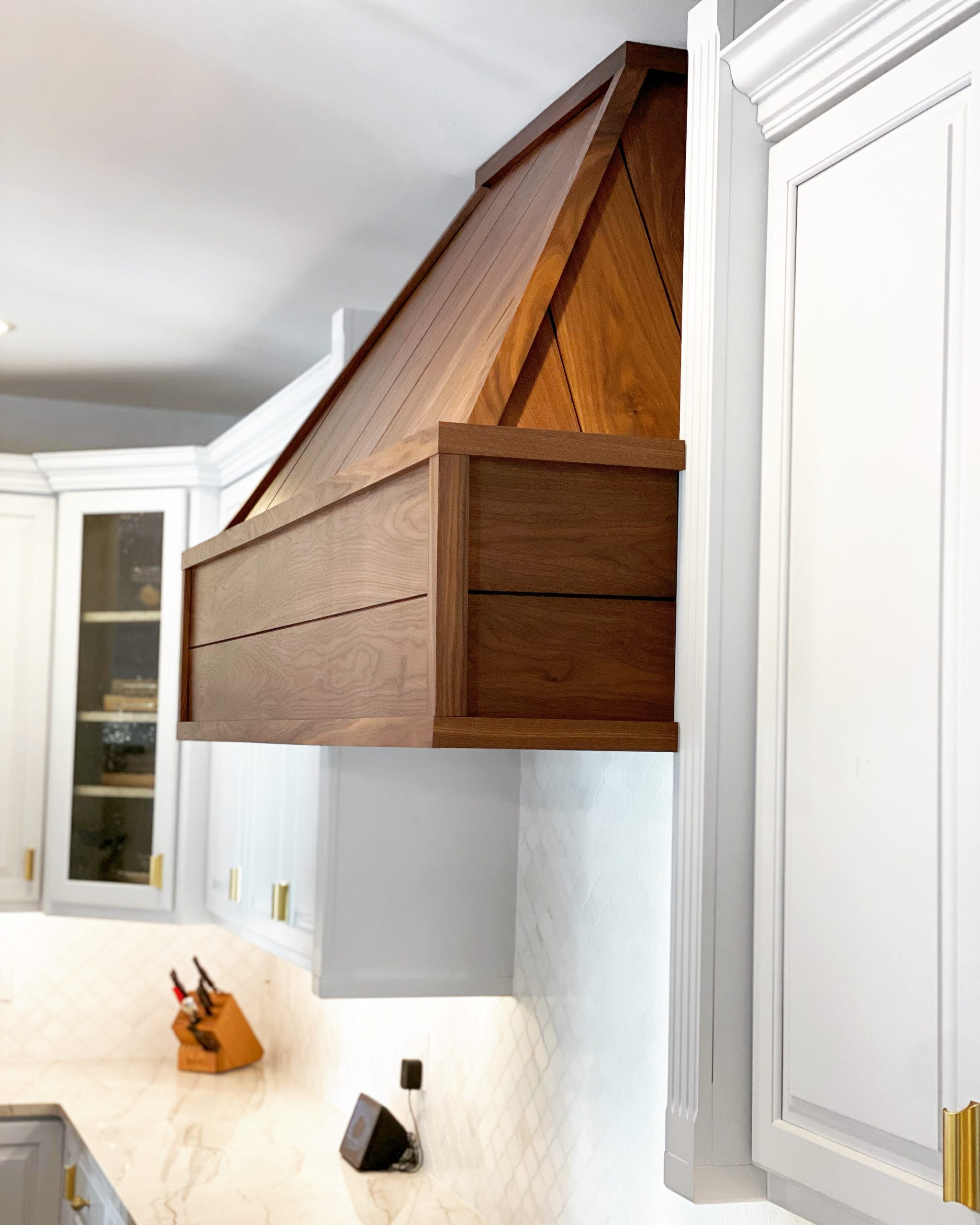 Black Walnut Range Hood CZ Woodworking